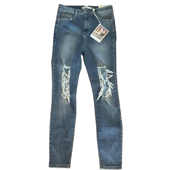 NWT Cello Distressed Skinny Jeans Women's Junior's Size 11 • - Picture 1 of 6